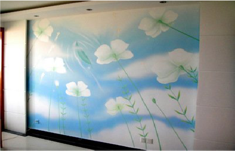 诸暨画墙绘怎么画好白云的蓬松感？