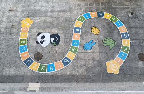 诸暨地面游戏彩绘
