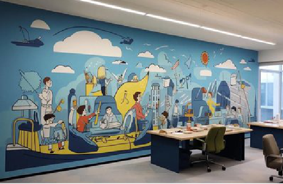 诸暨办公室墙绘的特点。